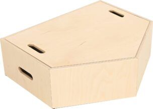 Vijfhoekig platform met deksel, hoogte 20 cm