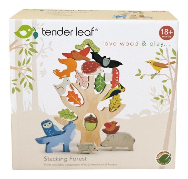 Tender Leaf Houten Stapelaar Boomstam Bosdieren – Herfst