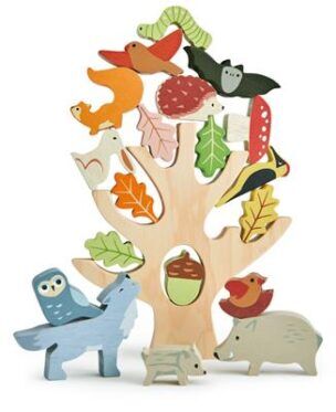 Tender Leaf Houten Stapelaar Boomstam Bosdieren – Herfst