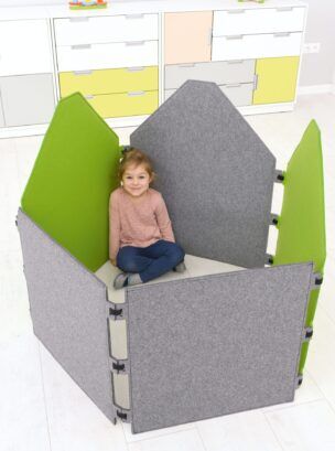 Geluidsabsorberend Wandscherm Huis Groen foto 2