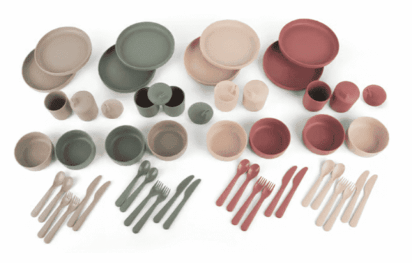 Dantoy Tiny BIOplastic ontbijt- en lunchset 56-delig