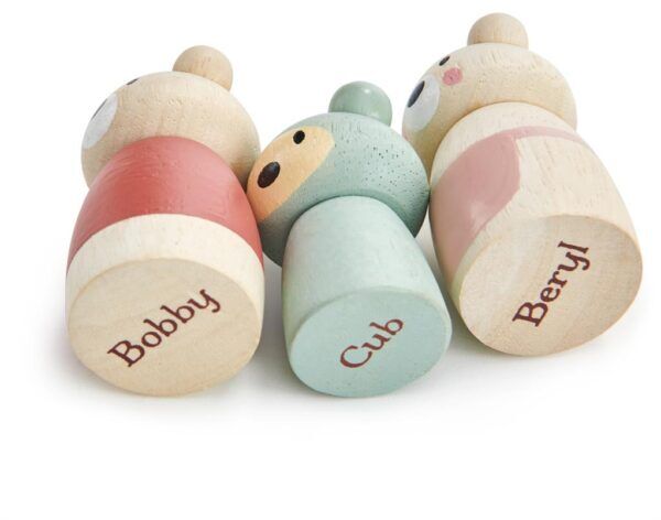 Tender Leaf Houten Popjes – Berenfamilie