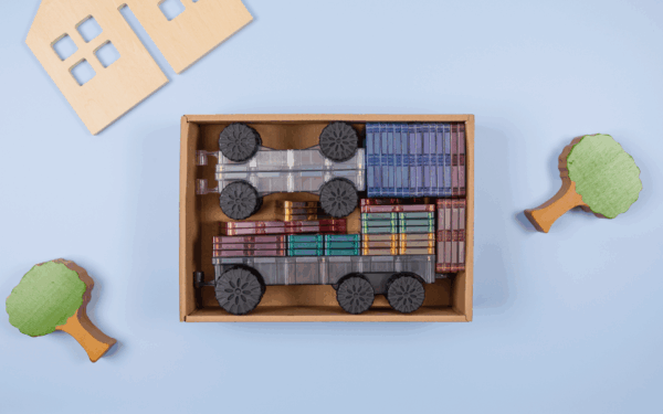 Connetix Pastel Transport Set – 50 stuks