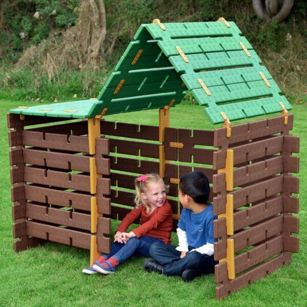 Polydron Constructie Blokken Blokhut – 60-delig