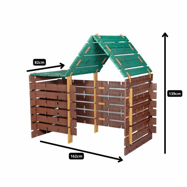 Polydron Constructie Blokken Blokhut – 60-delig