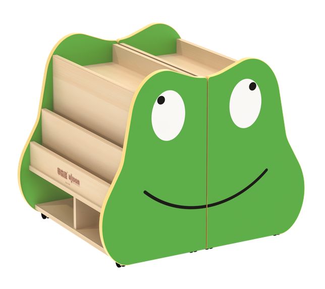 Kikker boekenkast4 Boekenwagen kikker