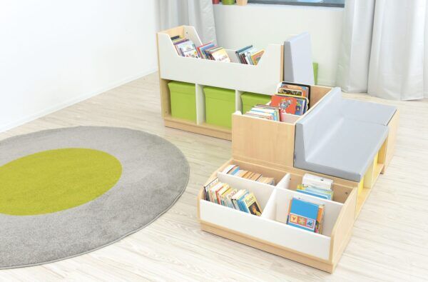 Boekenkast Eiland met Zitgedeelte Compleet