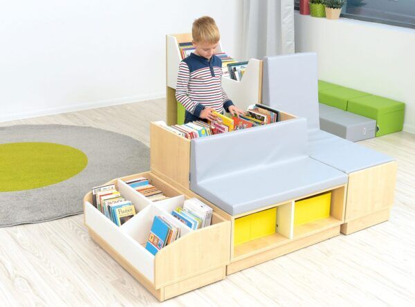 Boekenkast Eiland met Zitgedeelte Compleet