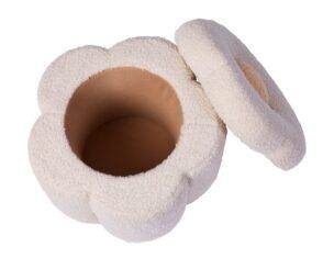 Teddy Bloem Opbergpoef Offwhite foto 2