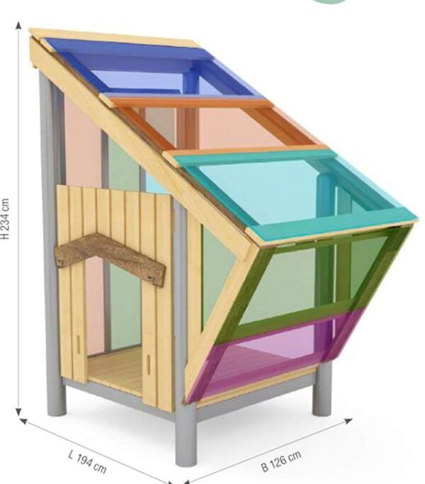 Magische kleuren buitenspeelhuis