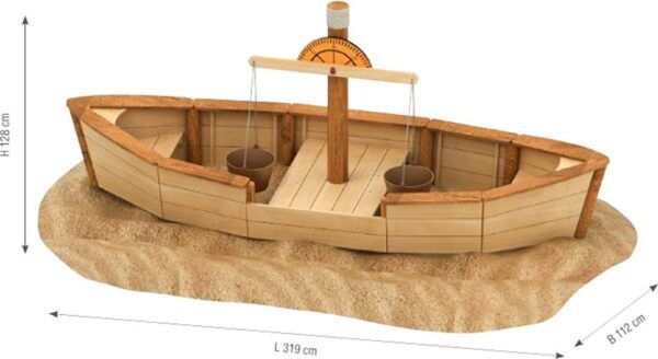 Houten Zandspeelboot