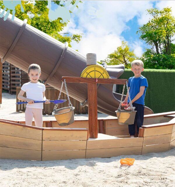 Houten Zandspeelboot