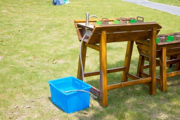 Buiten Zand en watertafel Stuwdam – Set van 3