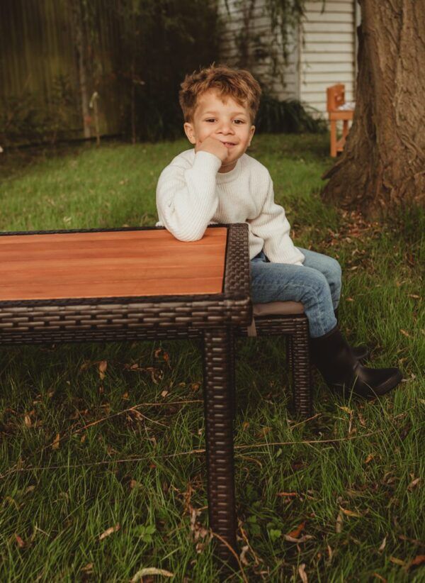 Kinderset Rieten Tafel