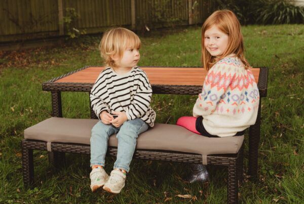 Kinderset Rieten Tafel