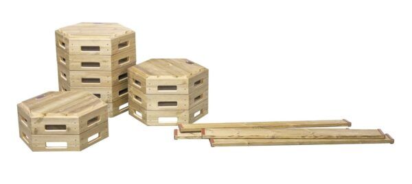 Houten Open Einde Klimset – 14-delig