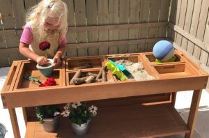 Buiten Leren Sorteer-en Zandtafel