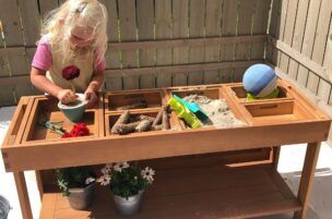 Buiten Leren Sorteer-en Zandtafel