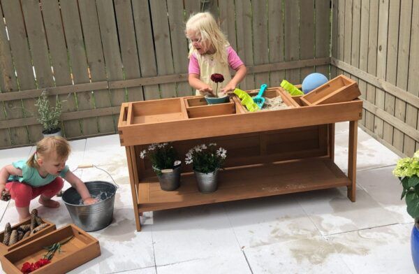 Buiten Leren Sorteer-en Zandtafel