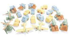 Dantoy 20-delige collectie auto’s en vliegtuigen – Pastel