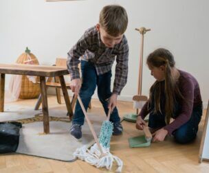 Dantoy Houten Schoonmaakset 6-delig foto 2