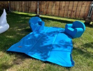 Buiten Speelkleed met Opbergtas XXL – Aqua foto 2