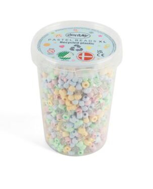 Dantoy Pastel Gerecyclede XL Kralen ≈ 1580 stuks