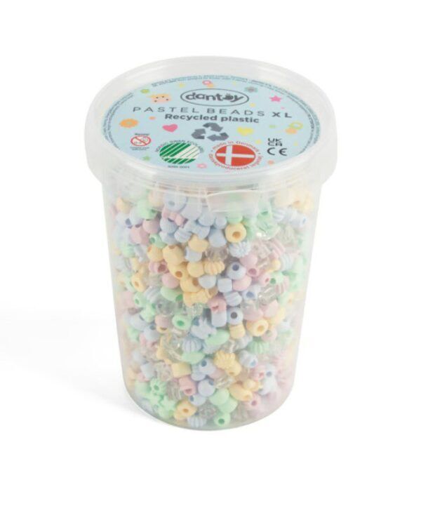 Dantoy Pastel Gerecyclede XL Kralen ≈ 1580 stuks