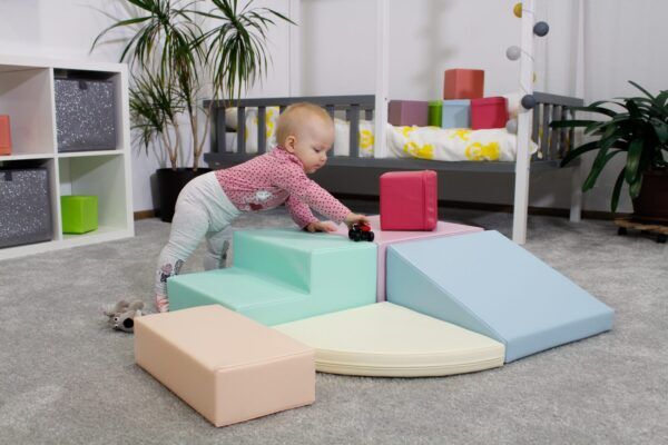 Soft Play – Corner Climber Set Licht Pastel