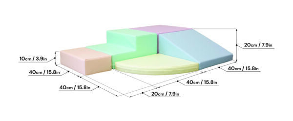 Soft Play – Corner Climber Set Licht Pastel