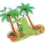 Contour Puzzel - KROKODIL