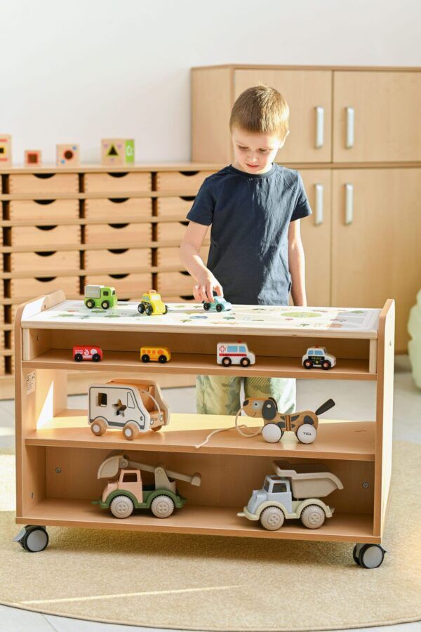 Verrijdbare Speeltafel berken – Inclusief Wegenblad