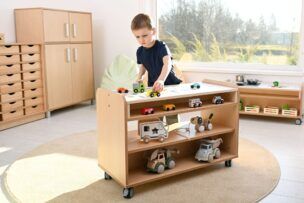 Verrijdbare Speeltafel berken – Inclusief Wegenblad foto 2