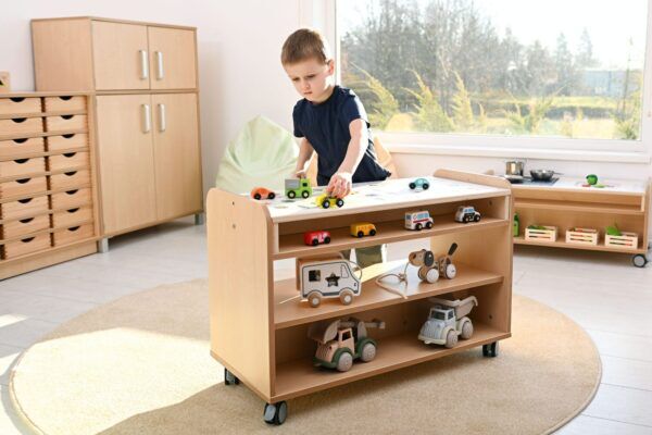 Verrijdbare Speeltafel berken – Inclusief Wegenblad