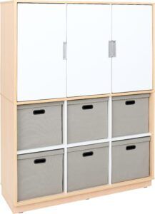 Lumo Kast 2 - Berken met Wit