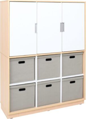 Lumo Kast 2 – Berken met Wit