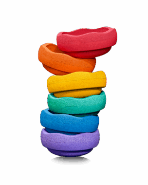 Stapelstein® Mini Regenboog – Set van 6.