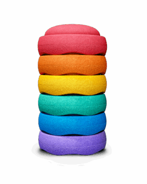 Stapelstein® Mini Regenboog – Set van 6. foto 2