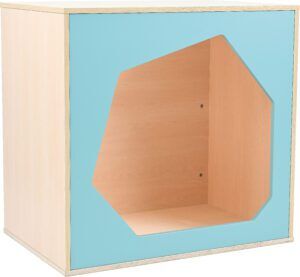 Huisje – Terugtrekplekje – Berken turquoise pastel Blauw 90 x 60 x 86,6 cm