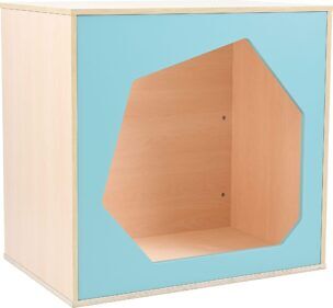 Huisje – Terugtrekplekje – Berken turquoise pastel Blauw 90 x 60 x 86,6 cm