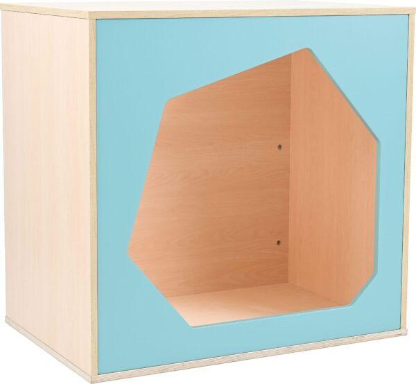 Huisje – Terugtrekplekje – Berken turquoise pastel Blauw 90 x 60 x 86,6 cm foto 1