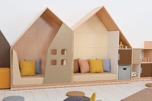 Set van 2 Relax Huisjes – Bruin/Beige