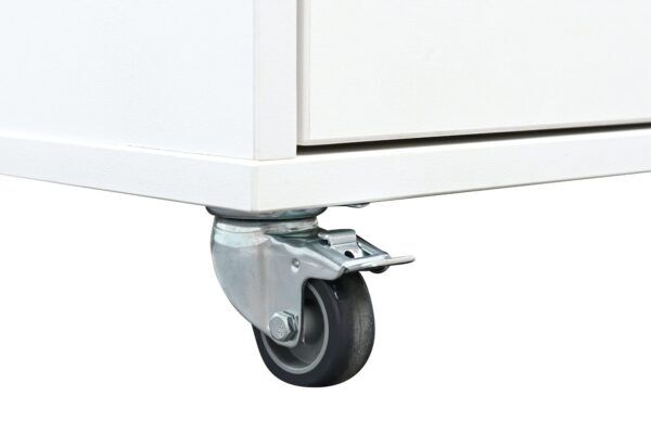 Verrijdbaar opbergbankje met zitting – Wit