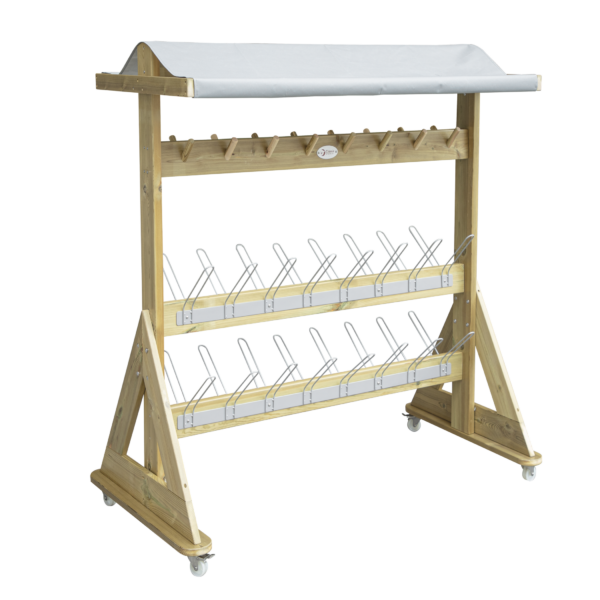 Outdoor Verrijdbare laarzenrek en Kapstok