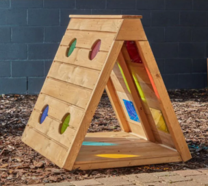 Houten Buiten Speelhuis Kruiptunnel