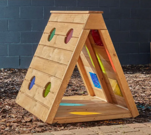 Houten Buiten Speelhuis Kruiptunnel