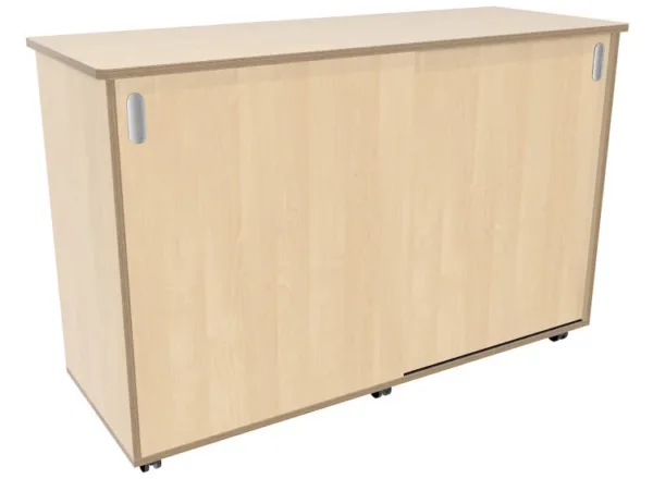 Flex-kast 4B laag, Schuifdeuren Berken