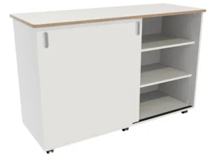 Flex-kast 4B laag, Schuifdeuren Wit
