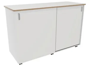 Flex-kast 4B laag, Schuifdeuren Wit foto 2