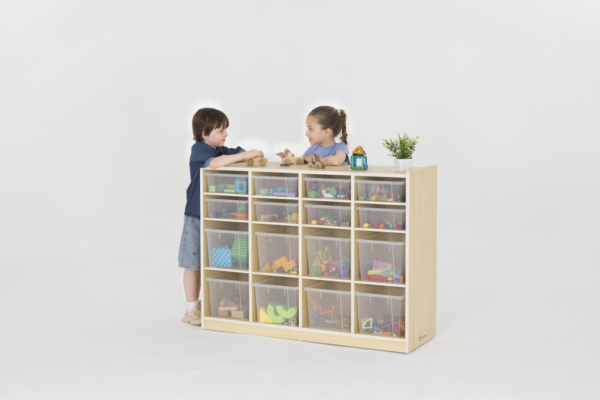 Vakkenkast met 16 vakken, inclusief bakken